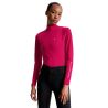 Base Layer Tommy Hilfiger Equestrian a maniche lunghe con collo per donna - Ciliegia