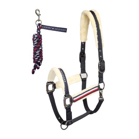 Capestro e lunghina Tommy Hilfiger Equestrian Yale con pelliccia