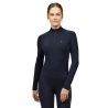 Polo invernale a maniche lunghe Tommy Hilfiger Equestrian 1/4 zip Beth donna - Cielo del deserto