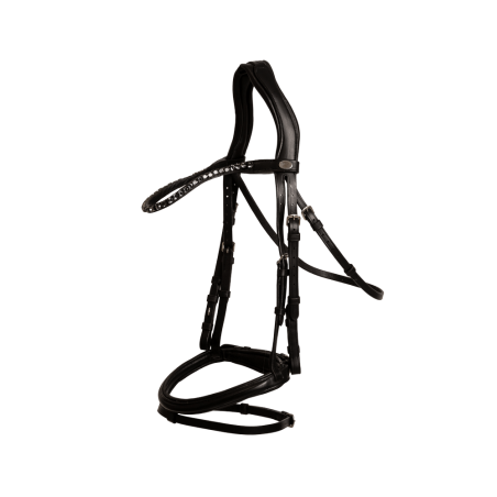 Briglia con capezzina combinata media in morbida pelle Dy'on