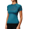 Maglia base Equestrian Stockholm Dynamic da donna a maniche corte - Blu teal