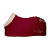 Coperta in pile Equestrian Stockholm con pelliccia - Bordeaux