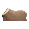 Coperta in pile Equestrian Stockholm con pelliccia - Champagne