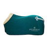 Coperta in pile Equestrian Stockholm con pelliccia - Smeraldo