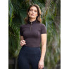 Polo UV Protection Equestrian Stockholm a maniche corte da donna - Marrone dorato