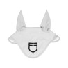 Cuffia antimosche Equestro cube stretch tecnica con logo - Bianco
