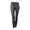 Pantaloni Tattini Melissa con inserti in similpelle - Nero