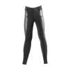 Pantaloni da equitazione ragazza Tattini Verbena con inserti in pelle ecologica - Nero