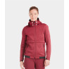 Felpa con zip equitazione Horse Pilot donna Tempest - Rosso scuro