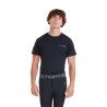 T-shirt da equitazione Horse Pilot in lana merino da uomo - Notte scura