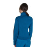 Giacca da donna Equestro in nylon e maglia con cerniera - Blu corallo