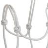 Capestro etologico in corda annodata Pool's - Bianco