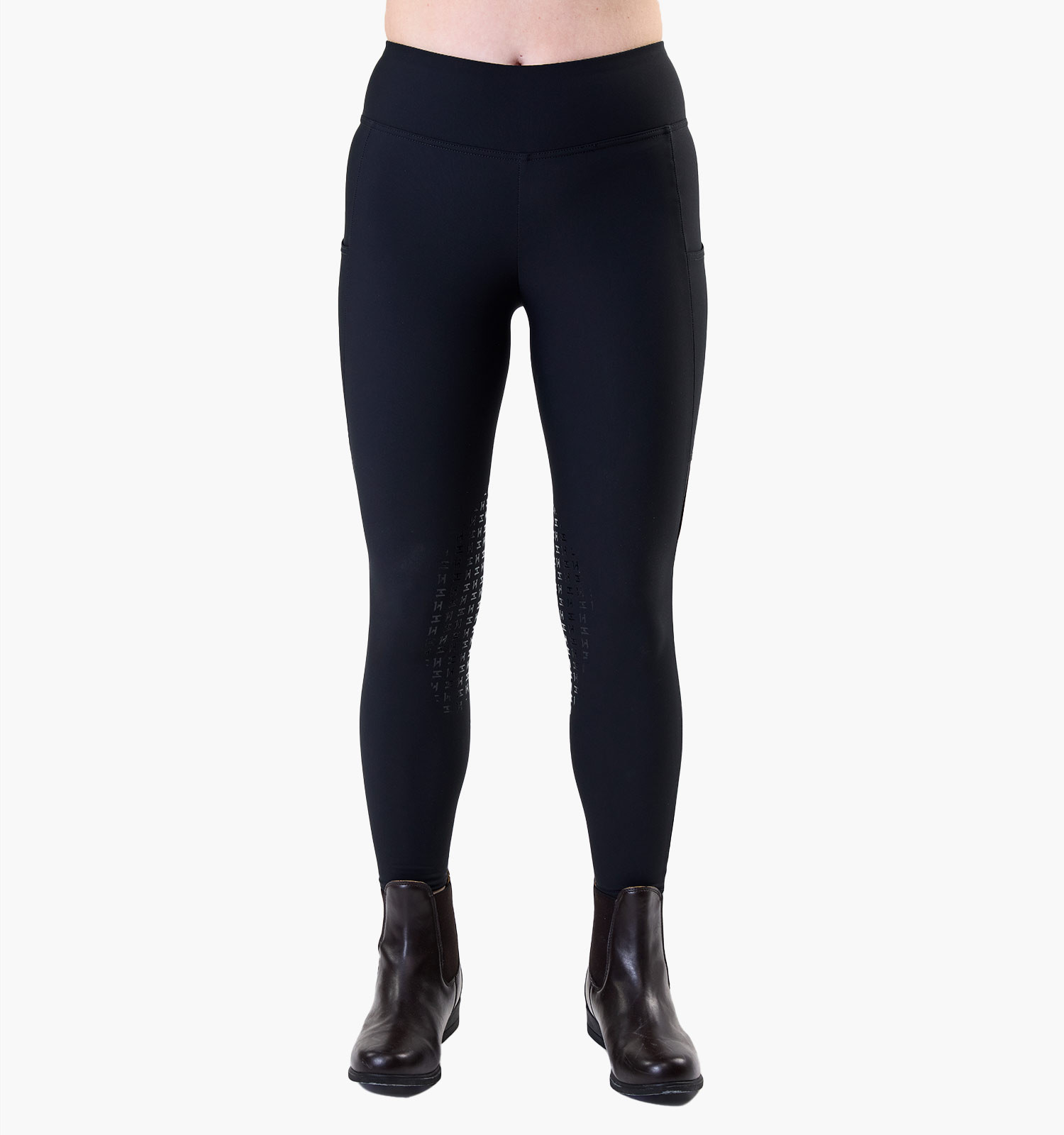 Leggings Optifit invernali Horseware con grip al ginocchio da donna Nero