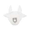 Cuffia Equestro in tessuto tecnico con logo glitterato - Bianco
