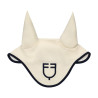 Cuffia Equestro trapuntata Wave in tessuto tecnico - Bianco antico / blu navy blazer