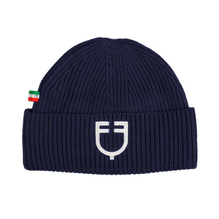 Cappello unisex in maglia a coste Equestro x FISE