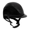 Casco da donna Equestro Apocalypse con calotta lucida con strass EN 1384-2023 - Nero / nero