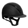 Casco da donna Equestro Apocalypse con calotta opaca con strass EN 1384-2023 - Nero / nero