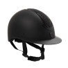 Casco donna Equestro Azael Stone con visiera larga con strass EN 1384-2023 - Nero / nero