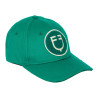 Cappellino da baseball Equestro con logo su patch in spugna - Verde oltremare / bianco antico