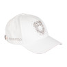 Cappellino da donna Equestro con logo in strass - Bianco