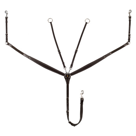 Collare da caccia Equestro con forchetta in cuoio conciato