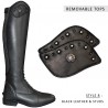 Inserto per stivali PRATONI Canter - Pelle nera / borchie