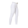 Leggings da donna Equestro a vita alta con passanti per cintura - Bianco