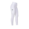 Leggings donna Equestro x FISE full grip taglio slim - Bianco