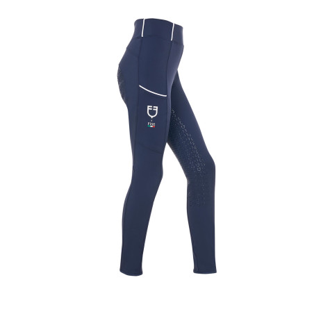 Leggings da ragazza Equestro x FISE full grip taglio slim