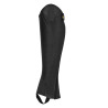Mini-chaps unisex Equestro in pelle morbida con cerniera laterale - Nero