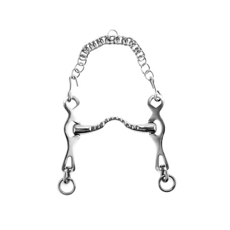 Mors espagnolo rigido Umbria Equitazione con aste scorrevoli