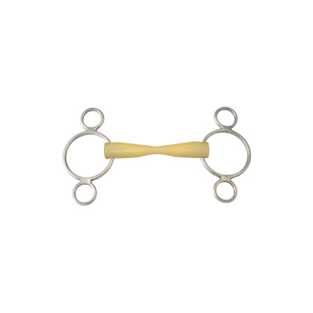 Filet Happy Mouth gag a 3 anelli con cannello assottigliato