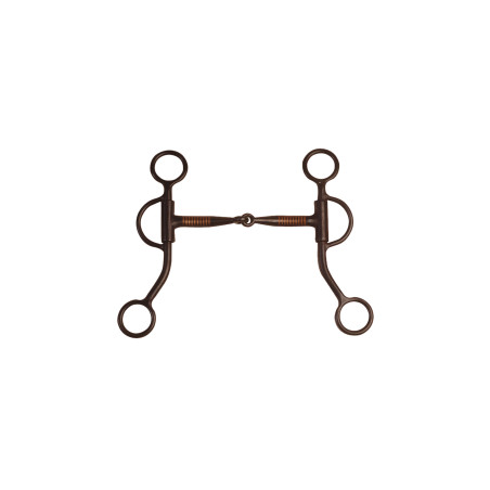 Morsetto western Pool’s nero con cannone in rame