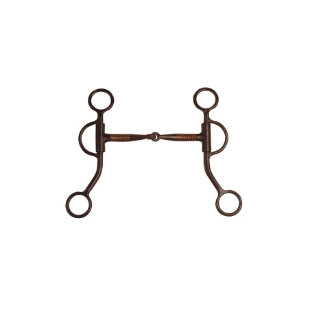 Morsetto western Pool’s nero con guance medie