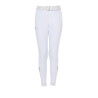 Pantaloni da equitazione unisex per bambini Equestro x FISE con grip al ginocchio - Bianco
