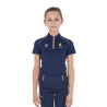 Polo da allenamento Equestro x FISE a maniche corte per bambini unisex - Blazer marine
