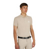 Polo da uomo Equestro da allenamento con dettagli a contrasto maniche corte - Oxford tan / bianco