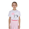 T-shirt da ragazza Equestro Head In The Clouds in cotone a maniche corte - Bianco