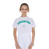 T-shirt da bambina Equestro Horse Club in cotone a maniche corte - Bianco