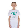 T-shirt da bambina Equestro Jumping Horse Club in cotone a maniche corte - Bianco