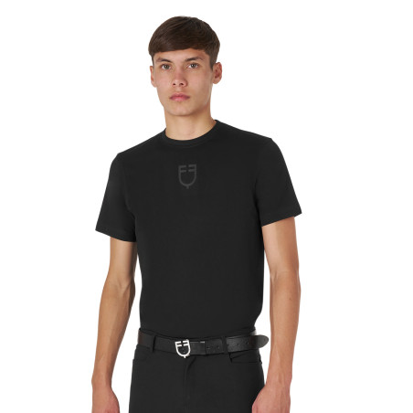 T-shirt uomo Equestro basic con logo tono su tono a maniche corte