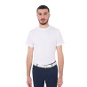 T-shirt uomo Equestro basic con logo tono su tono a maniche corte - Bianco