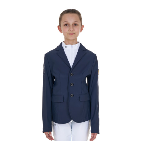 Giacca da concorso unisex per bambini Equestro x FISE tre bottoni