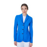 Giacca da concorso donna Equestro x FISE tre bottoni - Blu di Savoia