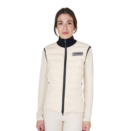 Gilet da donna senza maniche Equestro con zip in tessuto tecnico misto