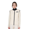 Gilet da donna senza maniche Equestro con zip in tessuto tecnico misto - Bianco antico