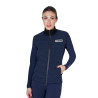 Gilet da donna senza maniche Equestro con zip in tessuto tecnico misto - Blazer marine