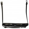 Capezza da dressage larga Flags & Cup - Nero verniciato / bianco