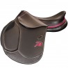 Sella foderata Saumur personalizzata Privilege Equitation - Marrone / rosa